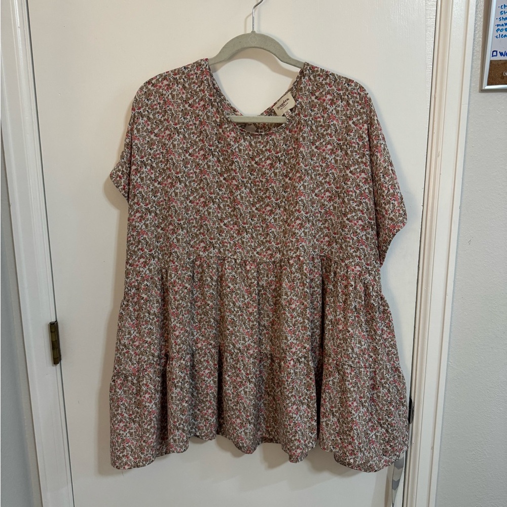 Plus Size Floral Print Women's Top